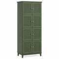 Armoire de rangement en bois MDF vert à 6 portes