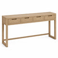 Console en chêne avec 4 tiroirs 120 cm