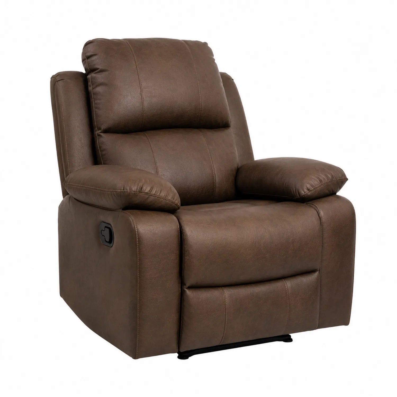 Fauteuil inclinable en cuir PU marron