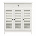 Meuble de rangement à chaussures blanc avec portes persiennes