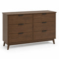 Commode 6 tiroirs en bois massif 120cm