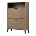 Meuble de rangement à chaussures en bois laminé avec portes abattantes