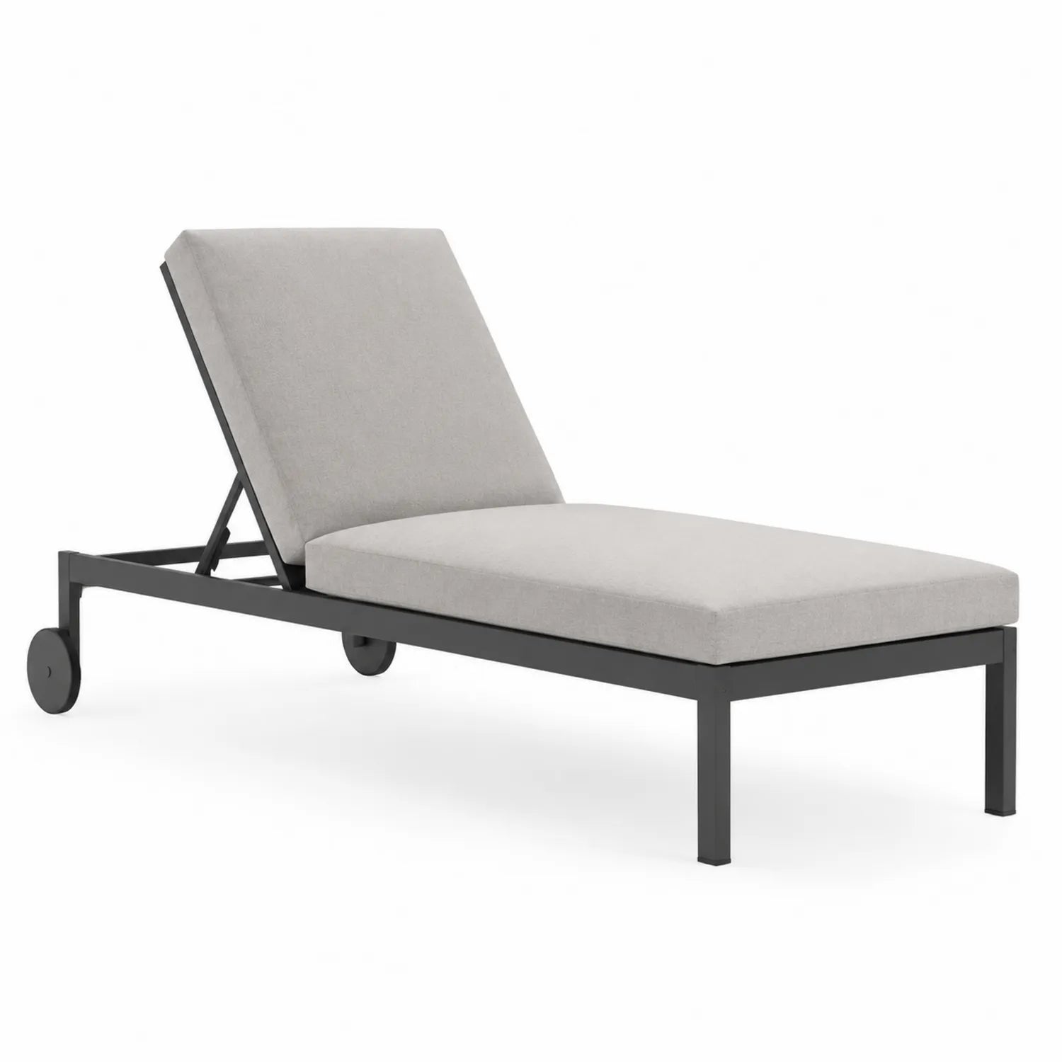 Bain de soleil en Aluminium Gris avec Structure Noire