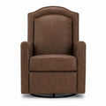 Fauteuil pivotant inclinable en cuir synthétique marron