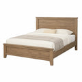 Lit double en bois chêne clair 200x160 cm